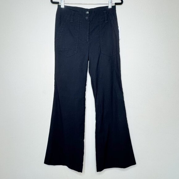 Maeve by Anthropologie The Naomi Pants Black High Rise Flare Size 4 NWT - Picture 15 of 16